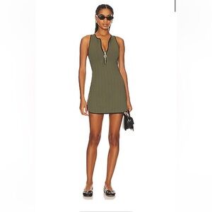 Beach Riot Matilda Mini Dress | Olive Green, size M
